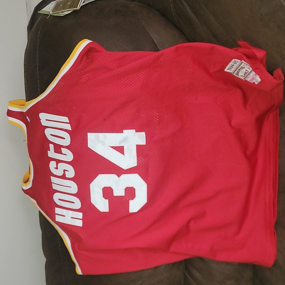 Authentic Mitchell and Ness jersey Hakeem Olajuwon Houston Rockets